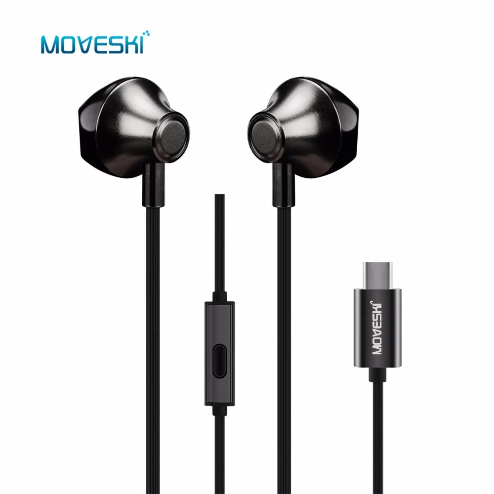 

Moveski VT-1 USB C In-Ear Наушники активного шумоподавления наушники-гарнитура Type C цифровой наушники для Xiaomi Sumsang Huawei