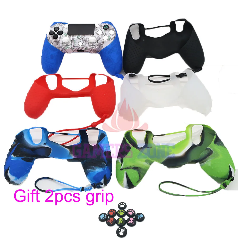 Чехол накладка силиконовый для контроллера Sony PS4 с кольцом держателем|skin case|skin cover