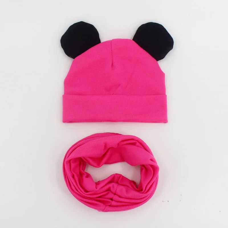 Baby Hat Cotton Ear Cap For Boys And Girls Winter Hat Scarf Set Children Boys Cap Scarf 2PCS