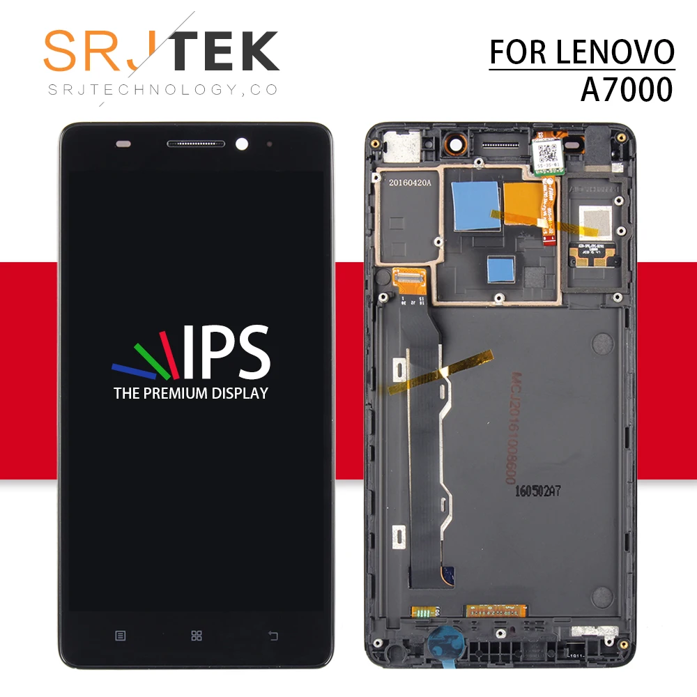 Srjtek протестирован для LENOVO A7000 дисплей 1280*720 для LENOVO A7000 ЖК-дисплей сенсорный экран дигитайзер Запасные части