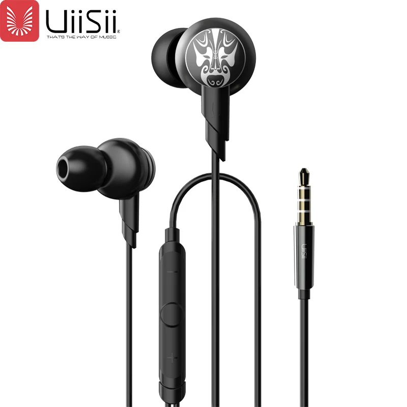 UiiSii HI-805 наушники с шумоподавлением 3,5 мм затычка для ушей HiFi музыкальные спортивные наушники с микрофоном для IOS и Android игр