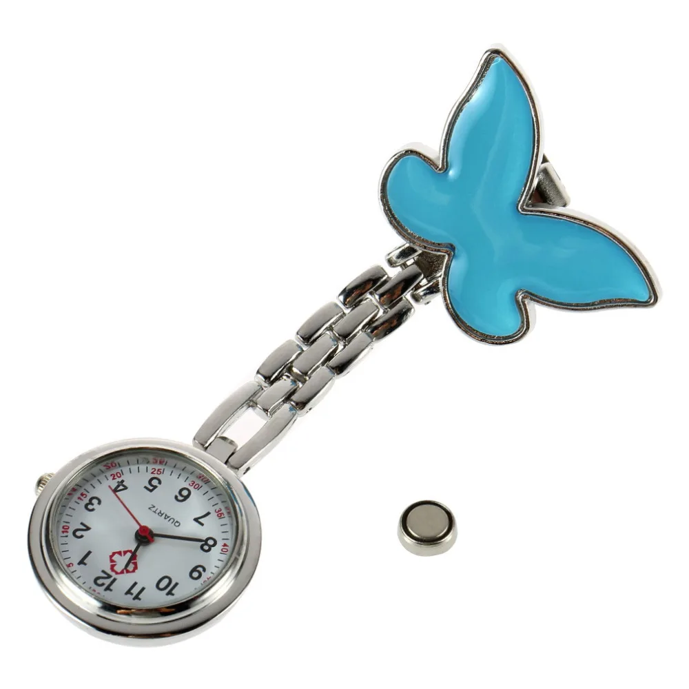 Античные часы в форме бабочки нержавеющая сталь медицинская сестра карманные