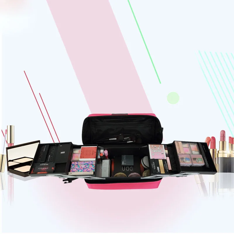 Муравьи сильная Женская мода Professional cosmetic bag/beauty Case для макияжа художника