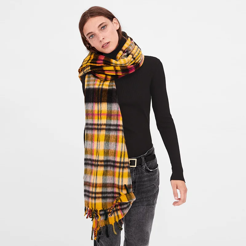 Новое поступление 2018 женский шарф из искусственного кашемира разноцветная шаль