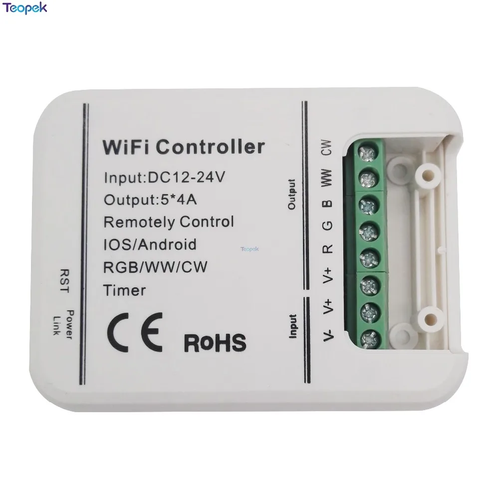 Светодиодный контроллер Magic Home 5 каналов Wi Fi RGB/CW/WW 16 миллионов цветов Φ 20A