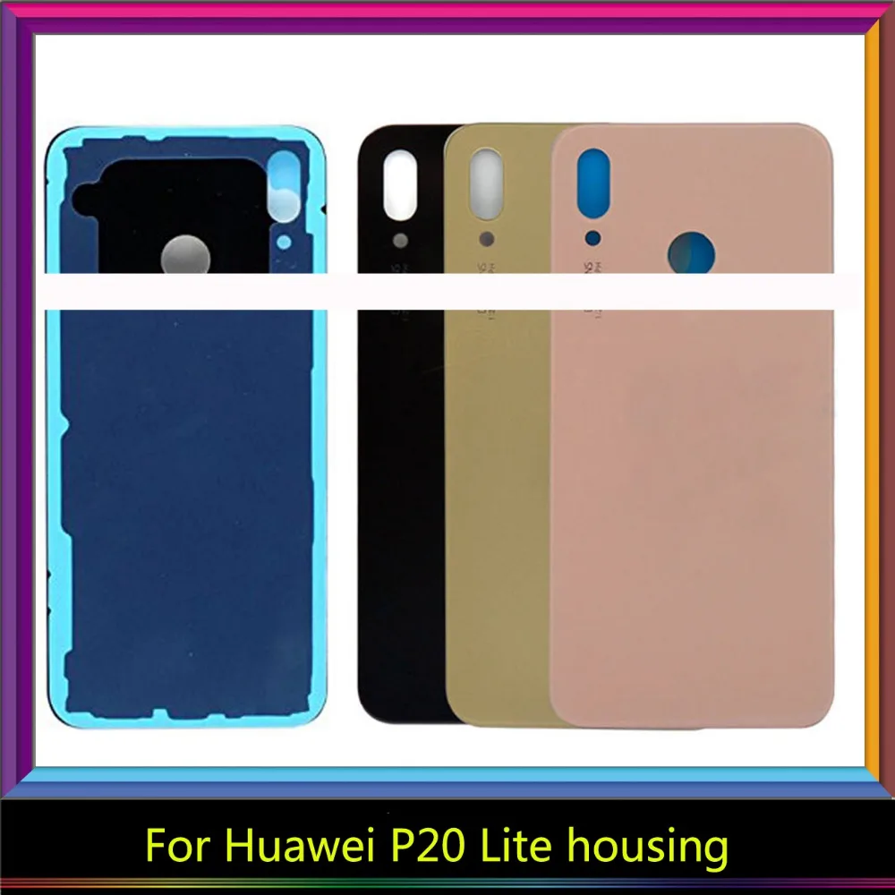 5 шт./лот для huawei P20 Lite Nova 3e Pro/P20 сзади Батарея Крышка задняя дверь Корпус случае