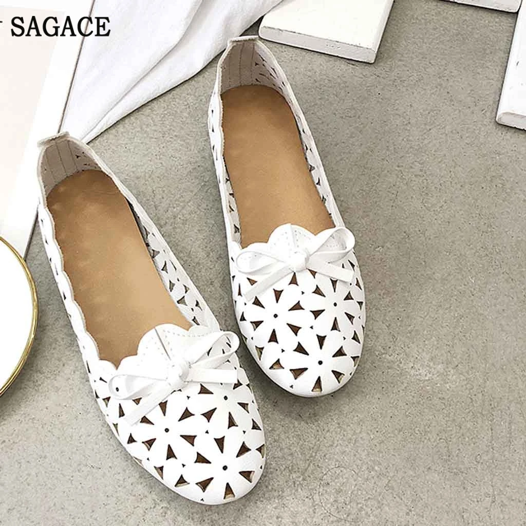 Женские однотонные туфли на плоской подошве в римском стиле Летние повседневные