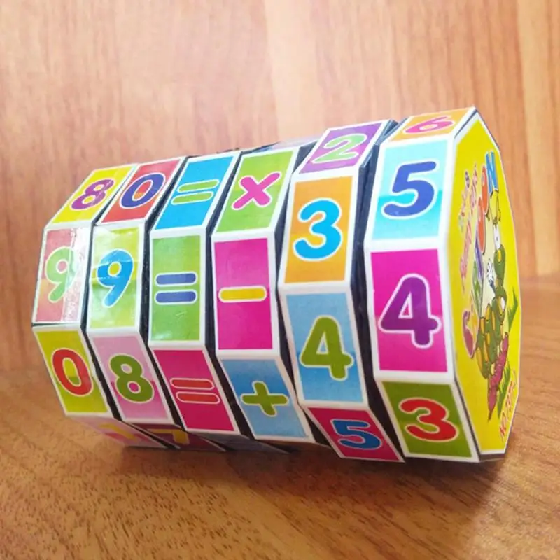 Пластик Красочные Fun Творческий подсчета блок цилиндрический номер игрушки для