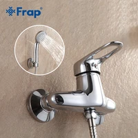 frap wall mounted bathroom faucet bath tub mixer tap with hand shower head chrome plated brass faucet f2004
