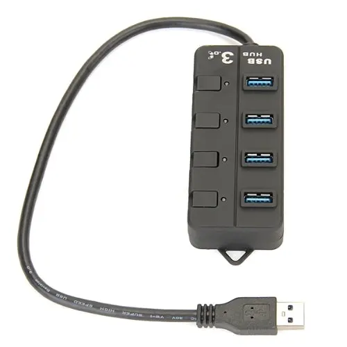 Mini 4 Порты USB 3 0 внешний концентратор с включения/выключения для портативных ПК |