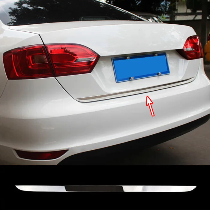 Хромированная накладка на заднюю дверь багажника для Volkswagen Vw Jetta 2011- Седан литьевая накладка на край багажника, декоративный стиль