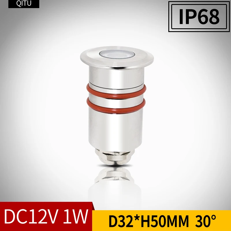 Точечный мини 1 Вт Встроенный светодиодный наружный водонепроницаемый круглый