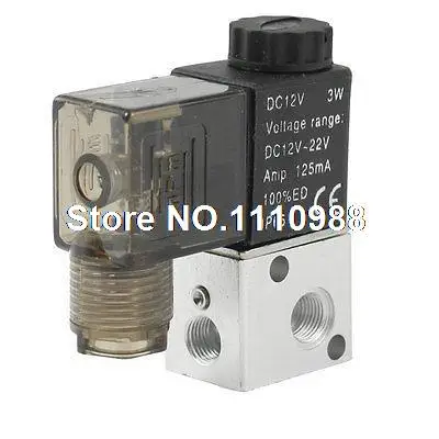 

1/8 "PT двухпозиционный Трехходовой Пневматический электромагнитный клапан DC 12V 125mA 3W