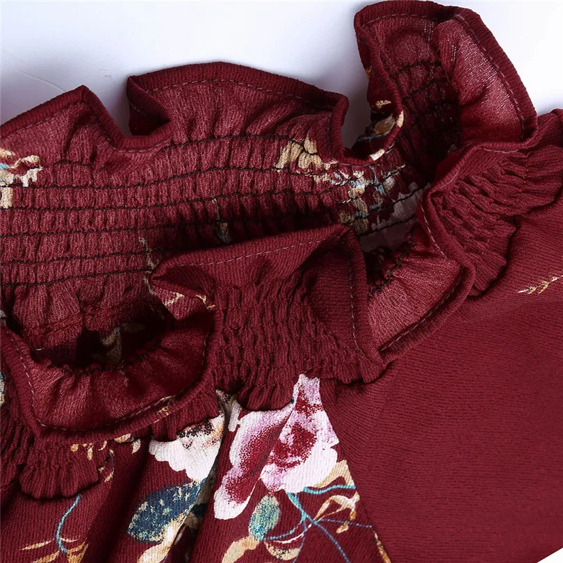 Женская летняя повседневная юбка с открытыми плечами и цветочным принтом| |