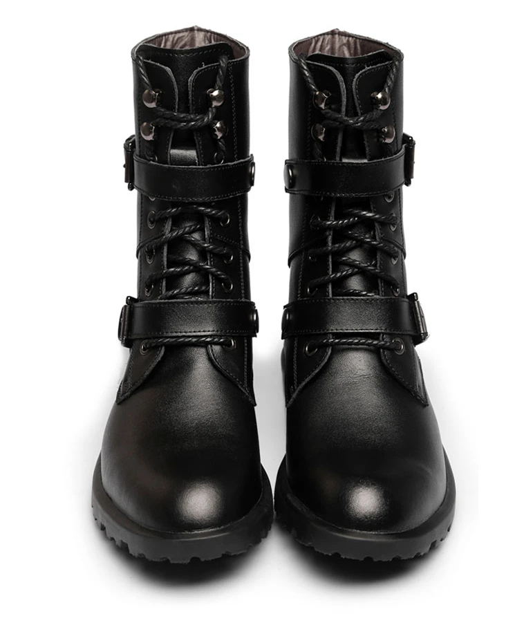 Мужские классические ботинки из натуральной кожи черные повседневные ботильоны