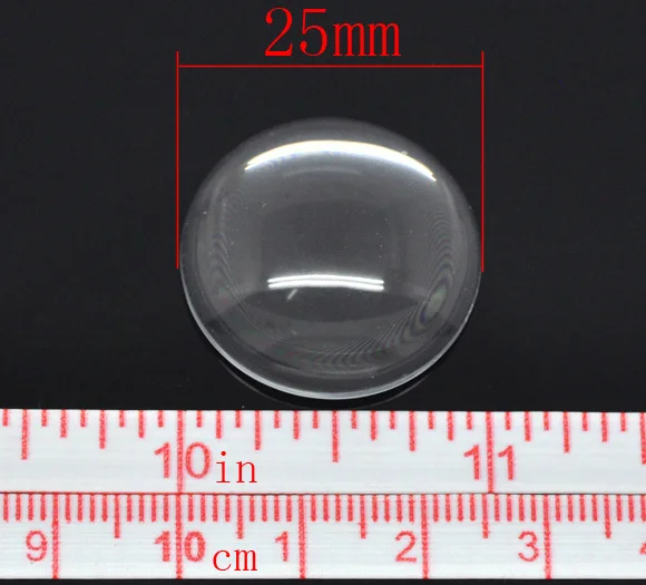 Hot 10 Clear Round Glass Dome Seals 25mm DIY Cabochon Jewelry Fit Cameo Settings Base Embellishment For Handicrafts | Украшения и
