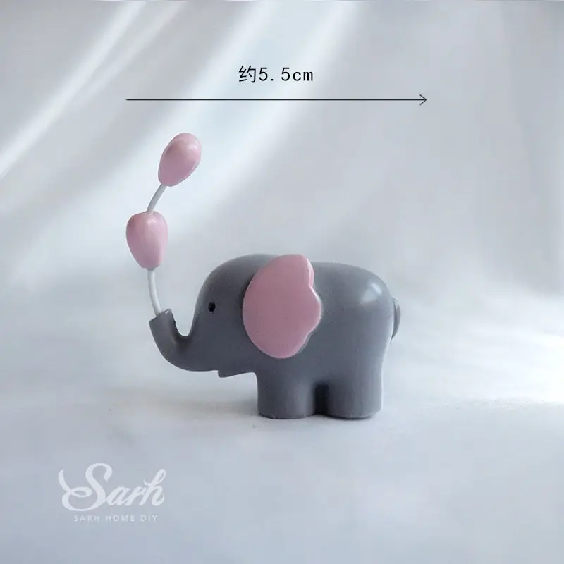 Heart ball elephant Сердце шар слон Торт Топперы птицы украшения день детей День Святого Валентина вечерние принадлежности для выпечки милые подарки - Цвет: Heart ball elephant