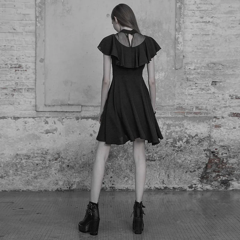 Модное женское шифоновое платье в готическом стиле на каждый день модное Клубное