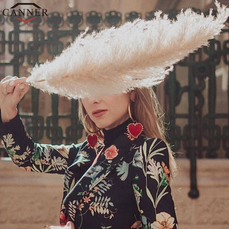 Женские круглые серьги кольца CANNER Золотые с красным сердцем aros mujer oreja