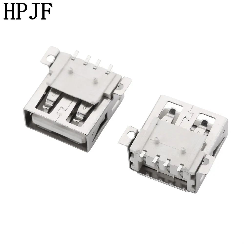 

10pcs/lot USB 2.0 4Pin A Type Female Socket Connector 2feet Plain Mouth for Data Transmission Charging