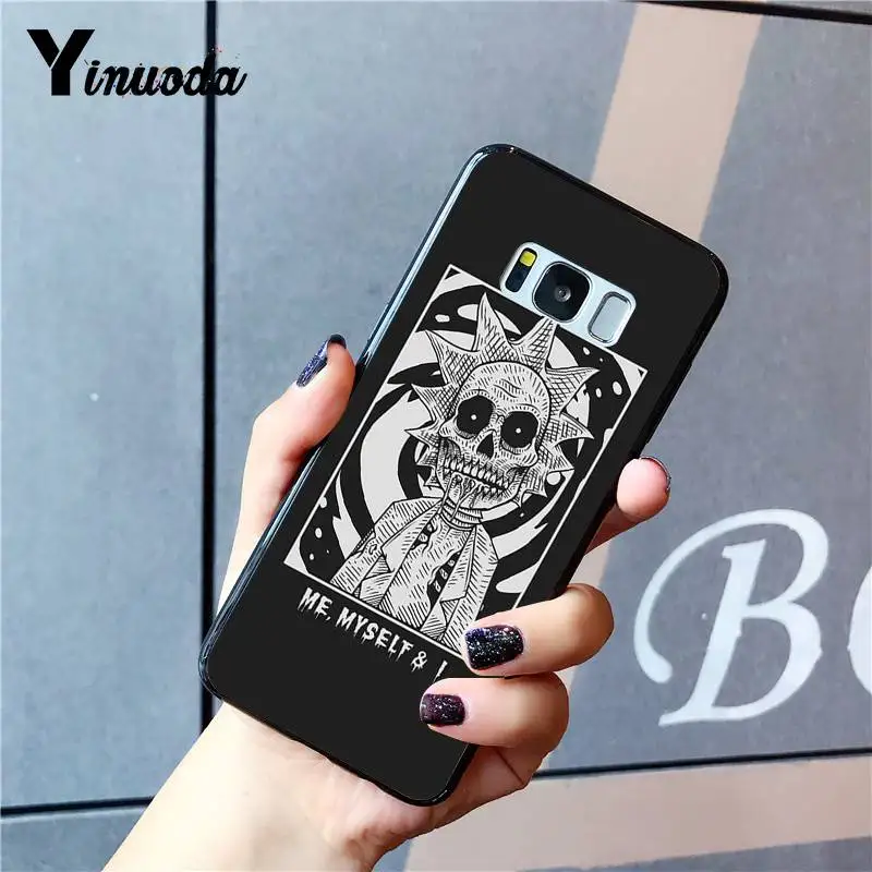 A8 Yinuoda Рик и Морти черный ТПУ мягкий чехол для мобильного телефона для Samsung Galaxy S8 S7 край S6 edge plus S10 S9plus чехол - Цвет: A8
