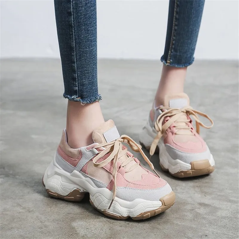 Новинка 2019 года сезон весна ультралегкие модные кожаные розовые/Бежевые