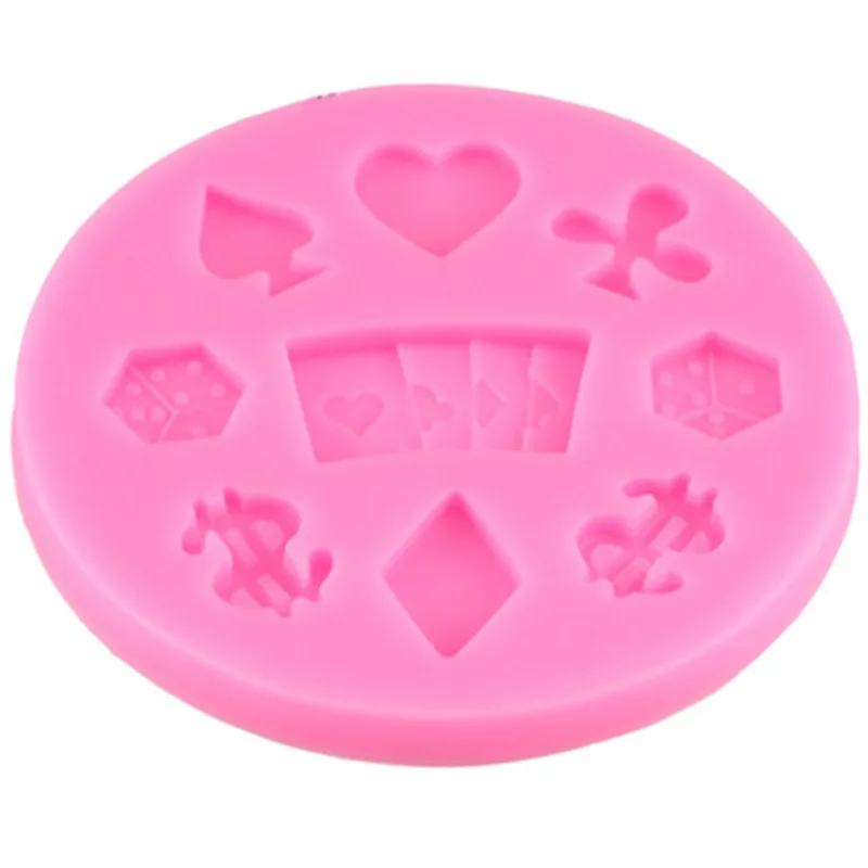 Форма в виде игральных костей для покера домашний Желейный шоколадный торт