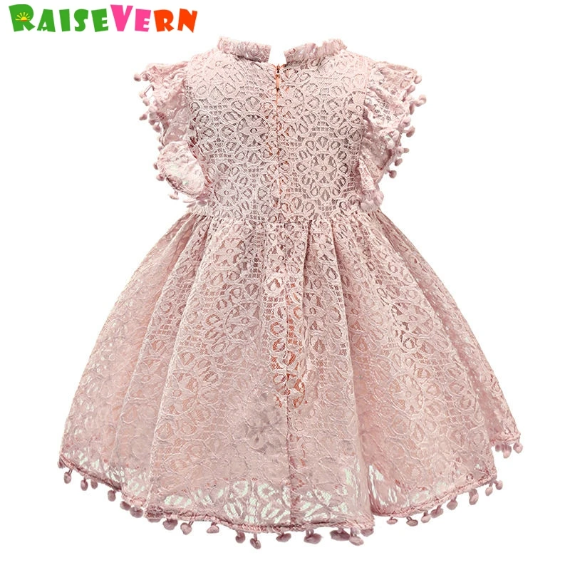 Новое кружевное платье с короткими рукавами для девочек детский праздничный