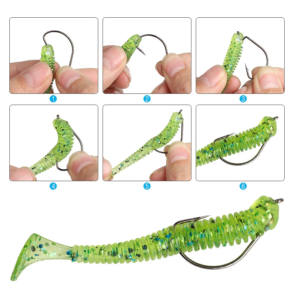 Рыболовные крючки DONQL с широкими кривошипами 60 шт. смешанные размеры из