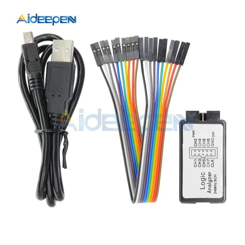 USB Logic SCM 5 В 24 МГц 8 каналов м/секунды логический анализатор отладчик с Dupont кабелем