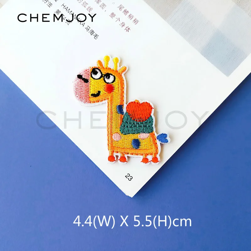 Набор из 5 нашивок с мультяшными животными для глажки детской одежды Пришивные