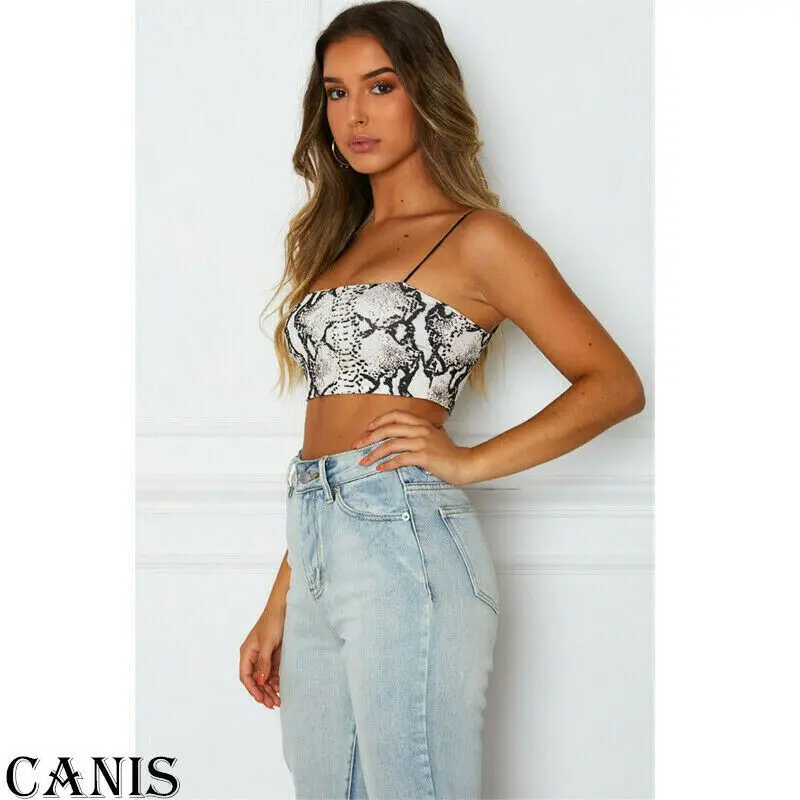 Женский летний сексуальный укороченный топ без рукавов с принтом эротический