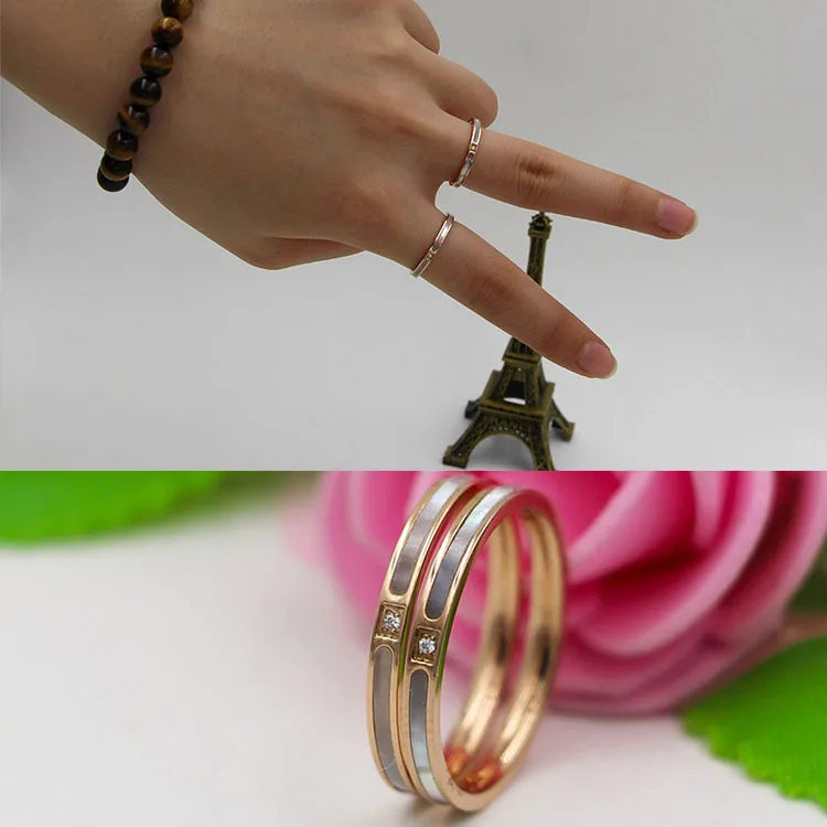 Женское кольцо с одним кольцом Martick золотистое из нержавеющей стали 316L маленьким