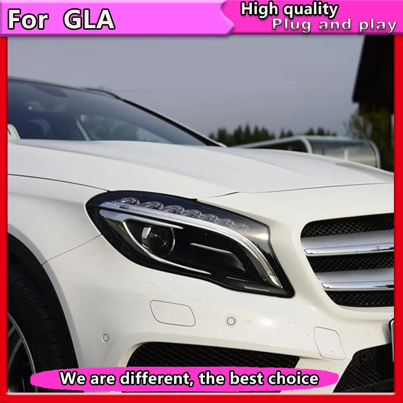 

Car Styling for Benz GLA 2015-2016 LED Headlight for GLA Head Lamp LED Daytime Running Light LED DRL Bi-Xenon D1S HID