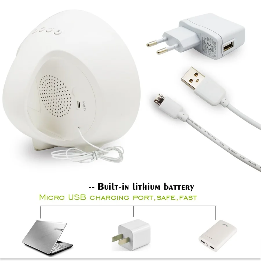 Будильник цифровое радио светодиодный светильник для спальни ночник меняющий