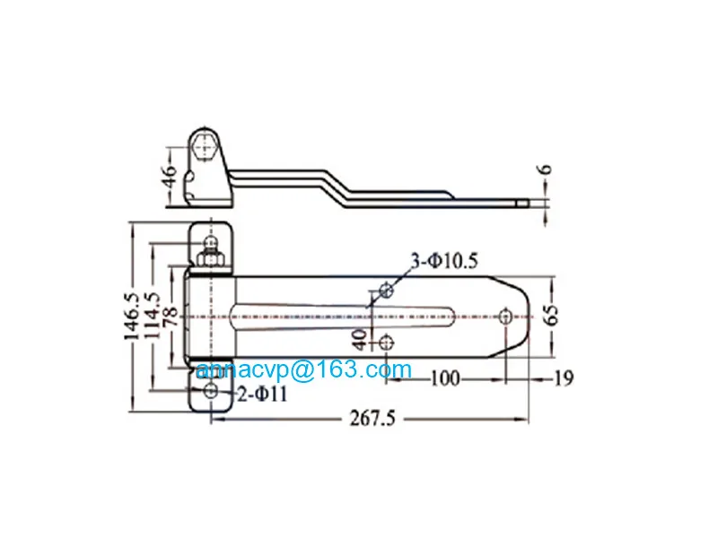 CVP прицеп грузовик полуприцеп RV дверь задний шарнир оцинкованный болт на