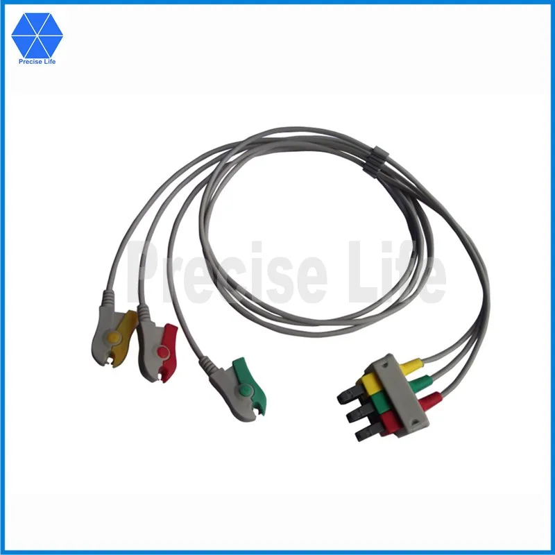 Совместимый кабель ЭКГ M1613A свинцовый провод 3 провода IEC с зажимом | Аксессуары