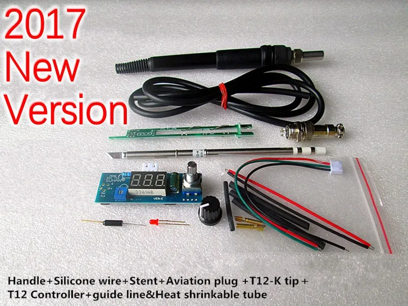 DIY наборы Цифровой паяльник станция контроллер температуры для T12 ручка |