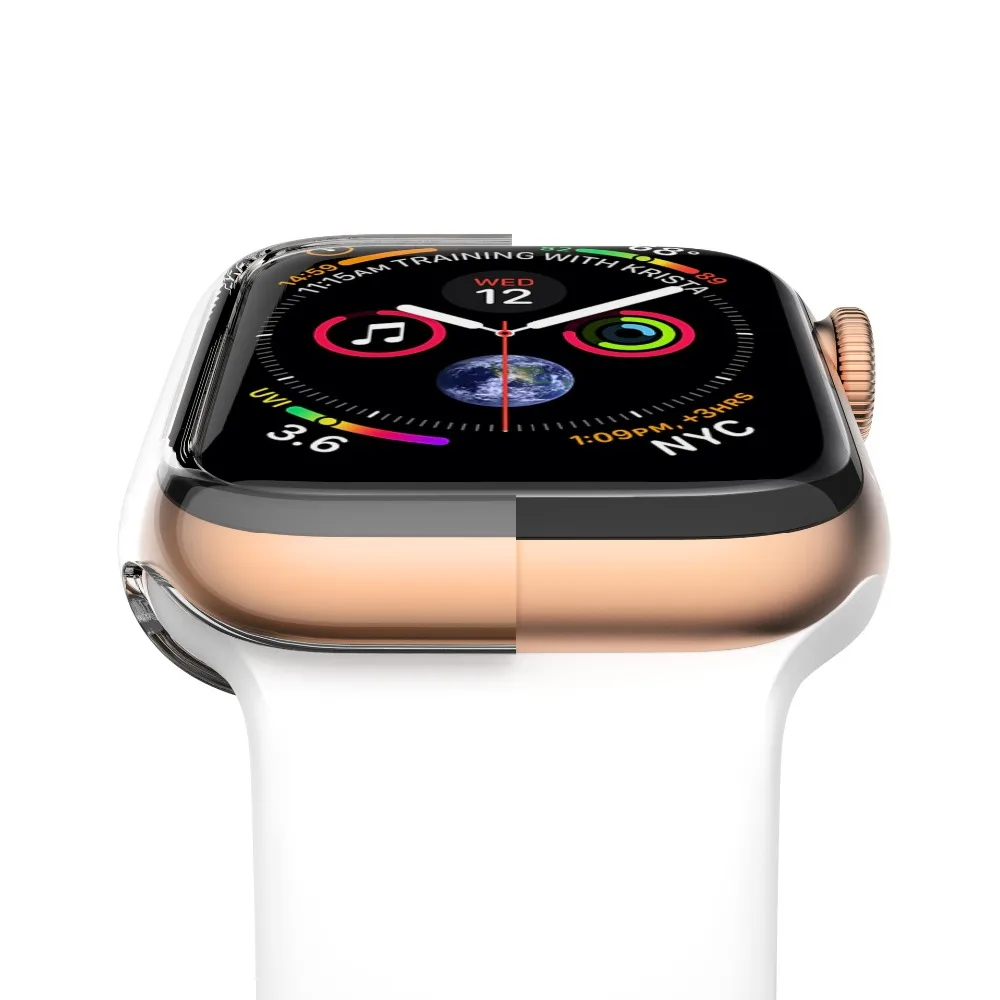 Мягкий тонкий чехол MNWT для Apple Watch серии 44 мм 40 42 мм/38 iwatch 4 3 2 ТПУ универсальный