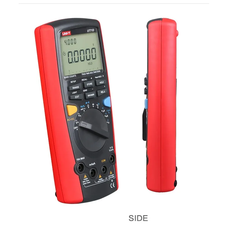 UNI-T UT71D Smart Digital Multimeter True RMS 40000 Counts Volt Amp Ohm Capacitance Meter Thermometer USB/Bluetooth Communicatio