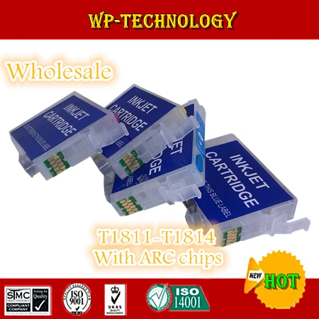 

[Wholesale] Empty Refill cartridge suit for T1811 - T1814,suit for Epson XP-XP-305/202/102/405/102/205/305/402/405,ARC Chips