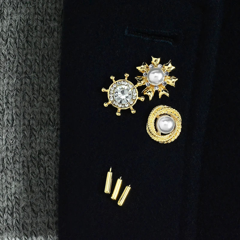 Брошь унисекс с искусственным жемчугом 6 видов | Украшения и аксессуары