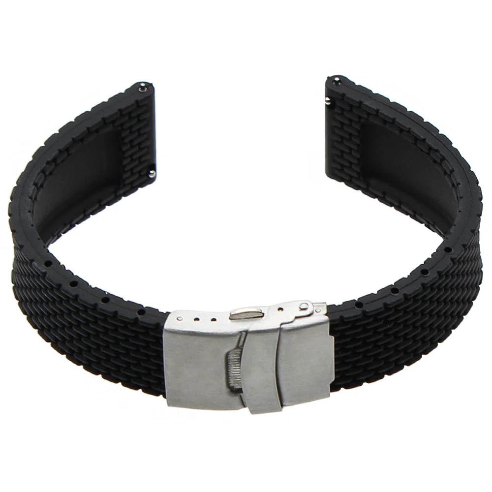 Ремешок силиконовый для наручных часов быстросъемный резиновый браслет жака