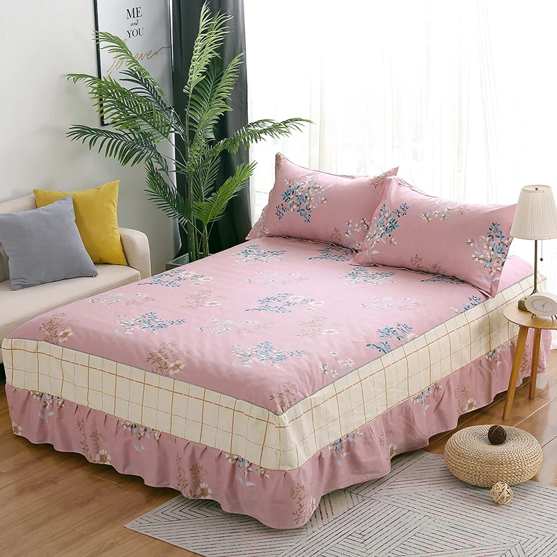 Комплект постельного белья из 3 предметов покрывало с принтом в виде кружков