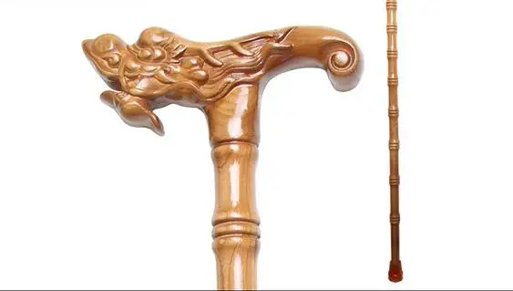 S пожилые старики ручная резьба деревянная костыль помощь в ходьбе подарок на