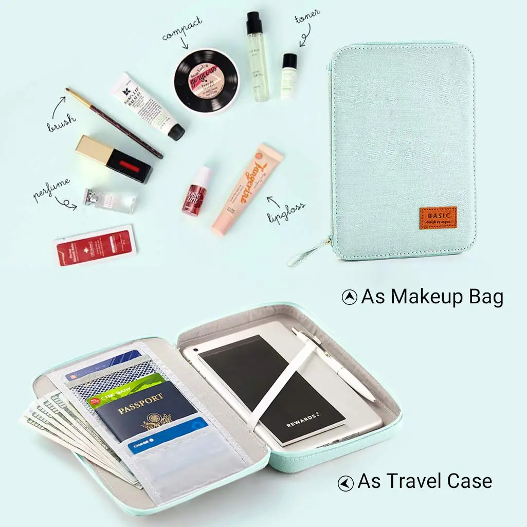 Big Capacity Pencil Pen Case Pouch Box Organizer Large Storage for Bullet Journal Light Blue
