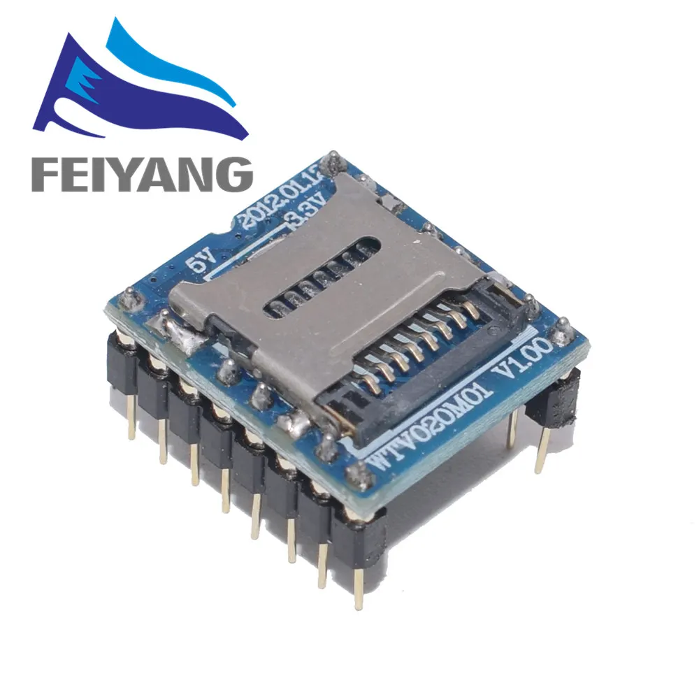 1 шт. WTV020 SD Mini карта MP3 звуковой модуль для фотографий|sound module|sd card modulemp3 module |