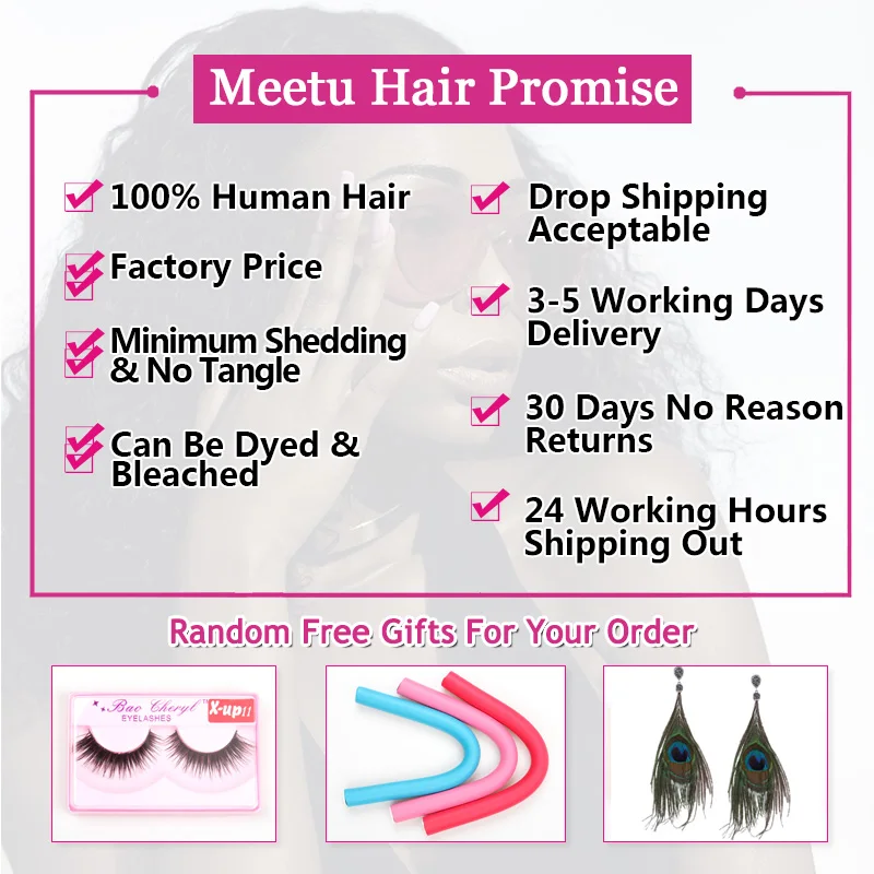 Meetu индийские Волнистые Кружева Закрытие с волосами младенца 100% не Реми