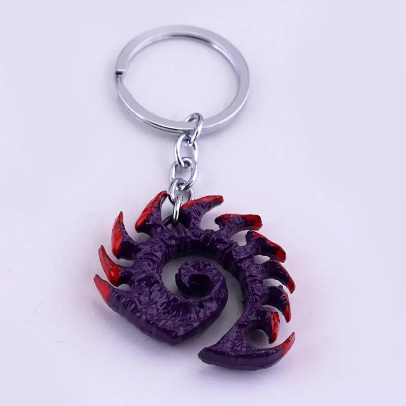Горячая игра StarCraft 2 Zerg логотип металлический брелок косплей ювелирные изделия