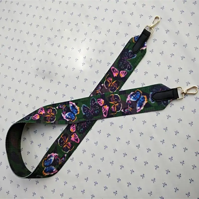 Butterfly Сумка на плечо, ремешок, ручка, красочный этнический стиль, широкая, на плечо, замена ремней, на плечо, вешалка для сумки, ремни - Цвет: Butterfly
